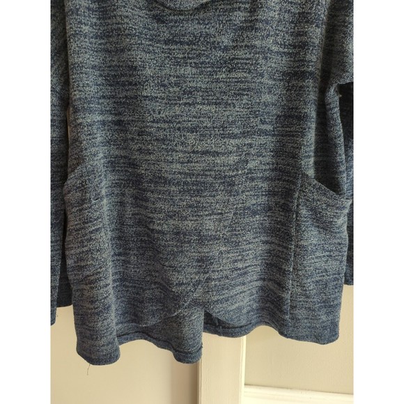 AXYEH Women's M Blue Wrap Cowl Knit Sweater Oversized Stretch Cozy - Picture 6 of 11